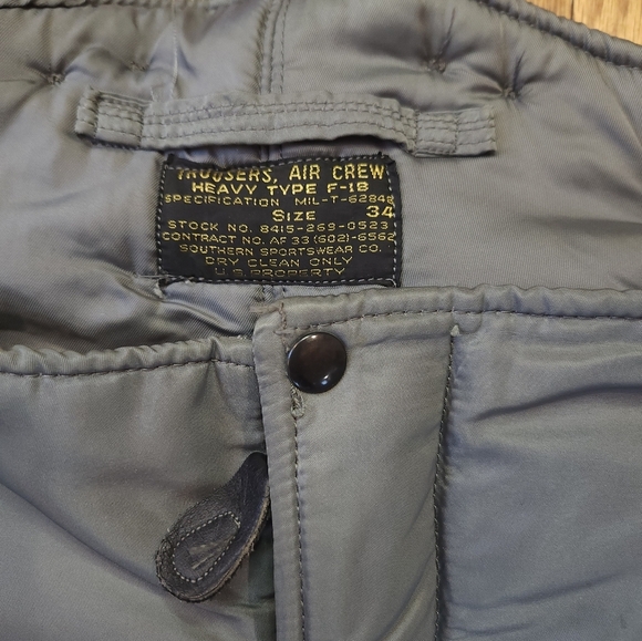 US Air Force Extreme Cold Weather Type F-1B F1B Pants Trousers USAF Size 34 - Picture 2 of 6